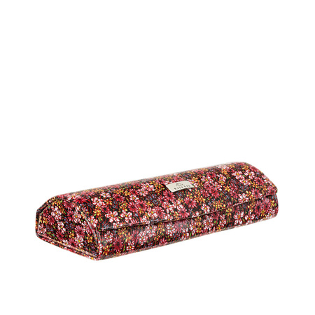 Etui na okulary BajuBaj z kolorowej skóry naturalnej kwiaty