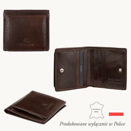 Portfel męski Canaletto z RFID - skórzany, brązowy, elegancki i funkcjonalny
