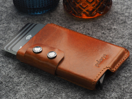 Portfel FUNKY wykonany ze skóry Nomad koniak