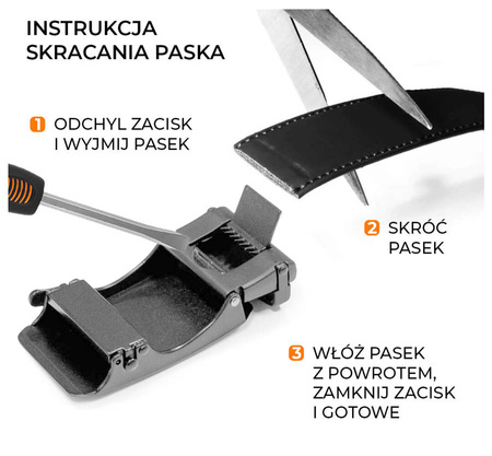 Skórzany pasek męski z prążkowaną, automatyczną klamrą - Rovicky 110