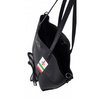 Pojemna włoska torba Shopper bag ,skórzana na ramię mieści A4 ,Vera Pelle , Czarna  SB755N