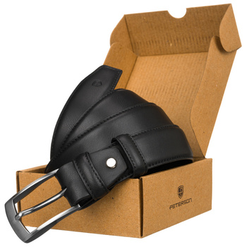 Gładki pasek męski do garnituru - Peterson 95