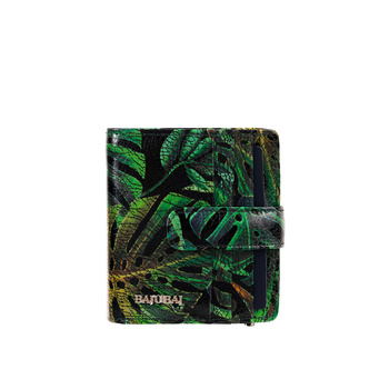 Portfel damski BajuBaj z naturalnej skóry w kolorze zielonym