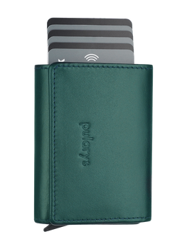 Portfel BOSTO wykonany z delikatnej skóry Italia zielony
