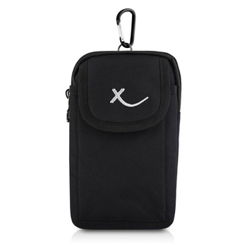 Saszetka męska cordura na ramie SP-03-BL, czarna, 2 komory