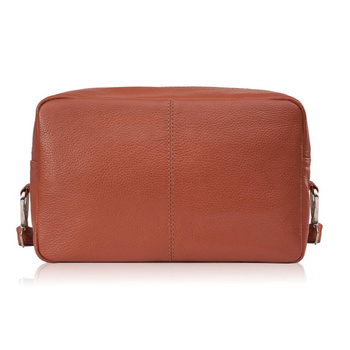 Torebka damska skórzana na ramię koniakowa pojemna Paolo Peruzzi E-30-CG