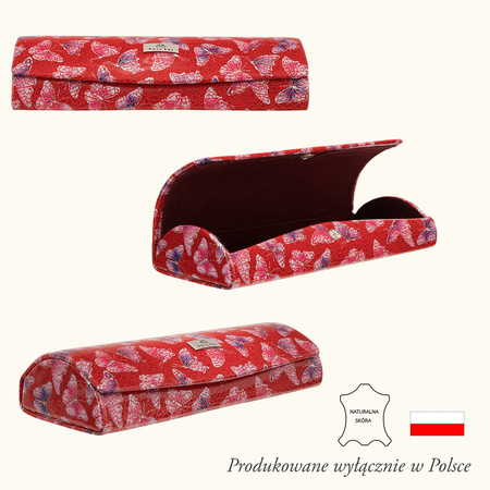 Etui na okulary BajuBaj - kolorowa skóra naturalna w energetycznych barwach
