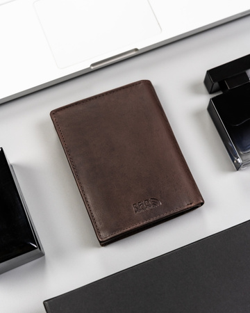 Portfel męski skórzany Peterson - duży, pionowy, elegancki i praktyczny