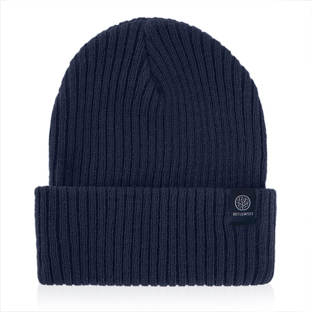 Czapka męska ze ściągaczem WINTER granatowy