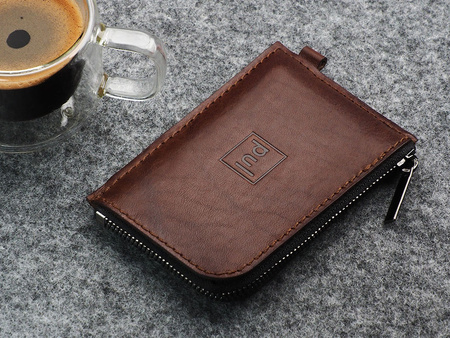 Portfel OLDTIMER SLIM wykonany z roślinnie garbowanej skóry Nomad brązowy