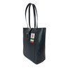 Duży shopper bag na ramię Vera Pelle , Włoska skórzana torba Szara - Grafit  SBKB11G