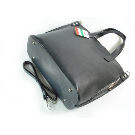 SZARA - GRAFIT WŁOSKA DUŻA TORBA SHOPPER BAG A4  SB546G2