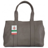 Torba skórzana na ramię XL, Vera Pelle, Szara, Made in Italy
