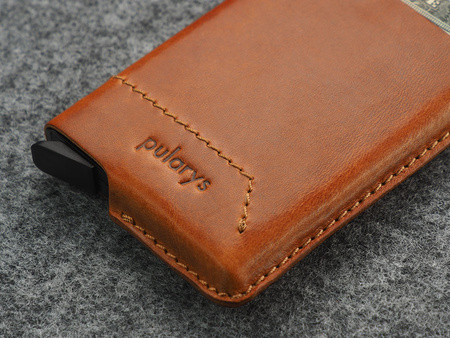 Portfel GOBI Wykonany z roślinnie garbowanej skóry Nomad koniak