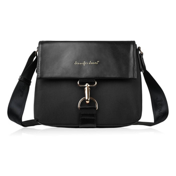 Torebka damska maa na ramię czarna ze źotymi okuciami SP-13-BL