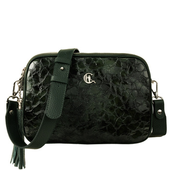 Listonoszka elegancka Canaletto - skórzana, zielona, TD830s261