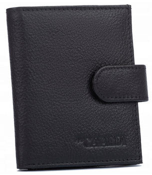 Skórzane etui na karty na zatrzask z systemem RFID - 4U Cavaldi