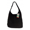 Zamszowy worek , Włoska skórzana torba xl a4  Czarny shopper bag W356N