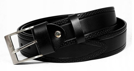 Pasek męski ze skóry naturalnej w stylu Oxford - Rovicky 95