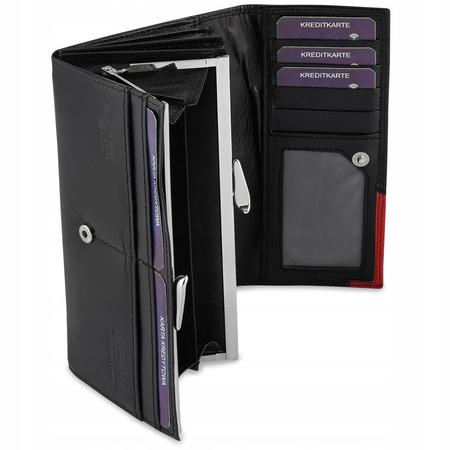 Damski skórzany portfel duży RFiD BELTIMORE