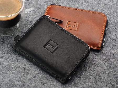 Portfel OLDTIMER SLIM wykonany z roślinnie garbowanej skóry Nomad czarny