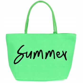 Duża torba plażowa gładka torebka summer lekka