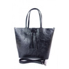 Duża torba Shopper Bag na ramię Vera Pelle  Nero czarna  SB599N