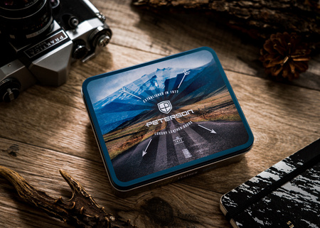 Portfel męski czarny ze skóry naturalnej - Peterson, pionowy, duży