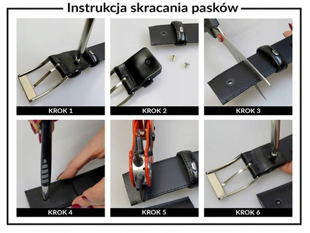 Skórzany pasek męski z klasyczną klamrą - Always Wild 110