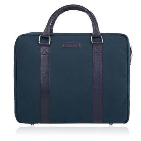 Torba męska na ramię lub do ręki wegaska do pracy na laptopa granatowa Paolo Peruzzi E-14-DB