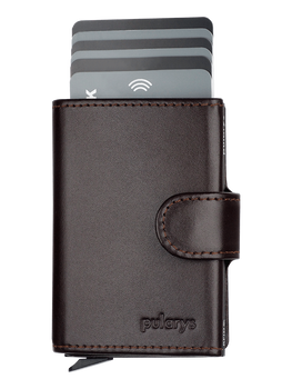 Portfel SOHO Zip wykonany z delikatnej, ekskluzywnej skóry Italia brązowy