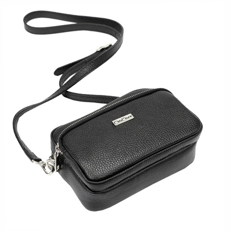 Torebka skórzana MiaMore 01-062 DOLLARO SILVER