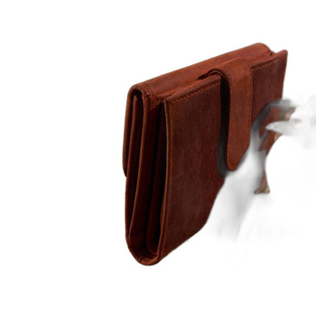 Portfel damski vintage skórzany Paolo Peruzzi T-35-OR