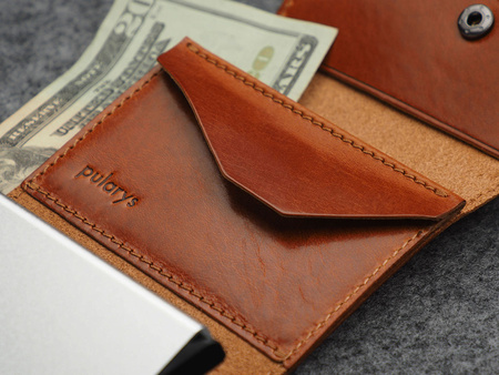 Portfel PORTER Go wykonany z roślinnie garbowanej skóry Nomad koniak