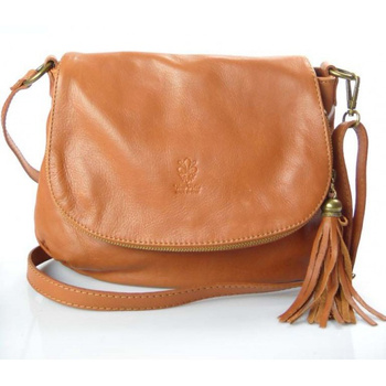 Torebka skórzana listonoszka A5 Vera Pelle camel VP1017C