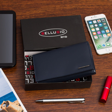 Portfel damski klasyczny - granatowy