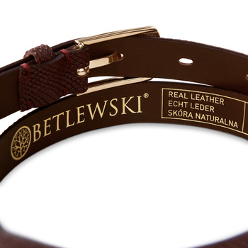 Pasek damski CHERRY brazowy 95-108-cm