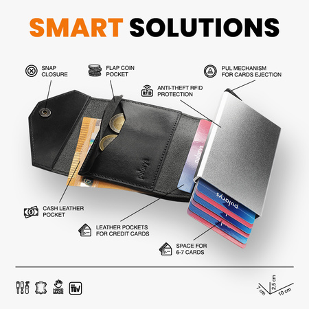 Portfel PORTER Go wykonany z roślinnie garbowanej skóry Nomad czarny