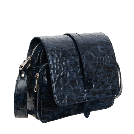 Torebka listonoszka Canaletto w granatowym wzorze kamieni