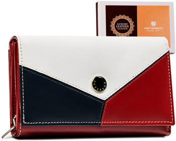 Damski, średni portfel ze skóry naturalnej - Peterson