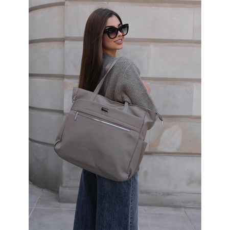 Torba shopper A4 beżowa - stylowy must-have od Peterson