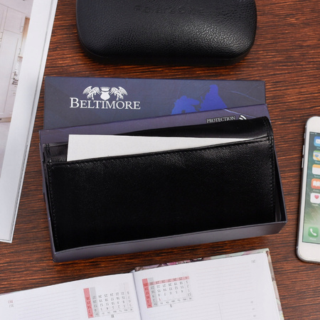 Damski skórzany portfel duży RFiD BELTIMORE