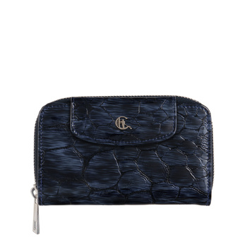 Portfel skórzany Canaletto – elegancki granatowy z ochroną RFID