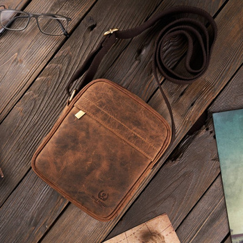 Torba męska skórzana saszetka na ramię Paolo Peruzzi T-75-HBR