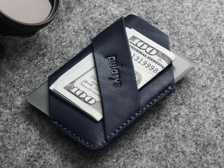 Portfel NAMIB wykonany z roślinnie garbowanej skóry Nomad granatowy