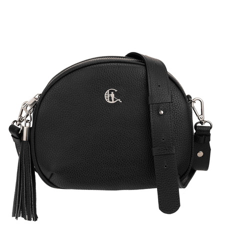 Torebka listonoszka Canaletto ze skóry naturalnej - czarna elegancja