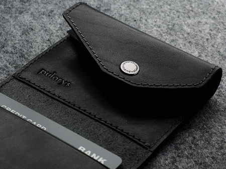 Portfel PORTER Go wykonany z roślinnie garbowanej skóry Nomad czarny