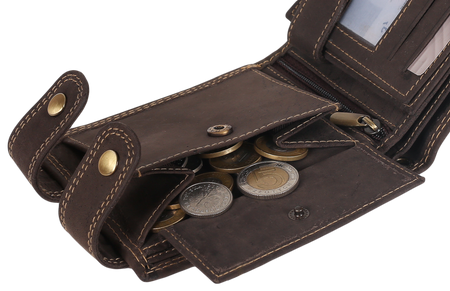 Portfel męski skórzany z RFID - Always Wild, brązowy, duży