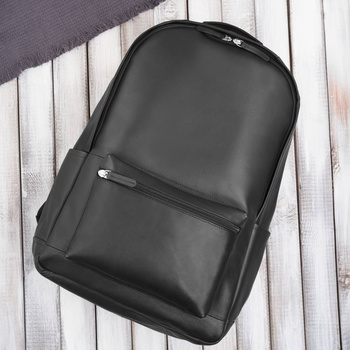 Plecak skórzany unisex do laptopa A4 Paolo Peruzzi E-29-BL czarny