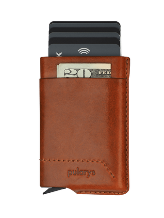 Portfel GOBI Wykonany z roślinnie garbowanej skóry Nomad koniak